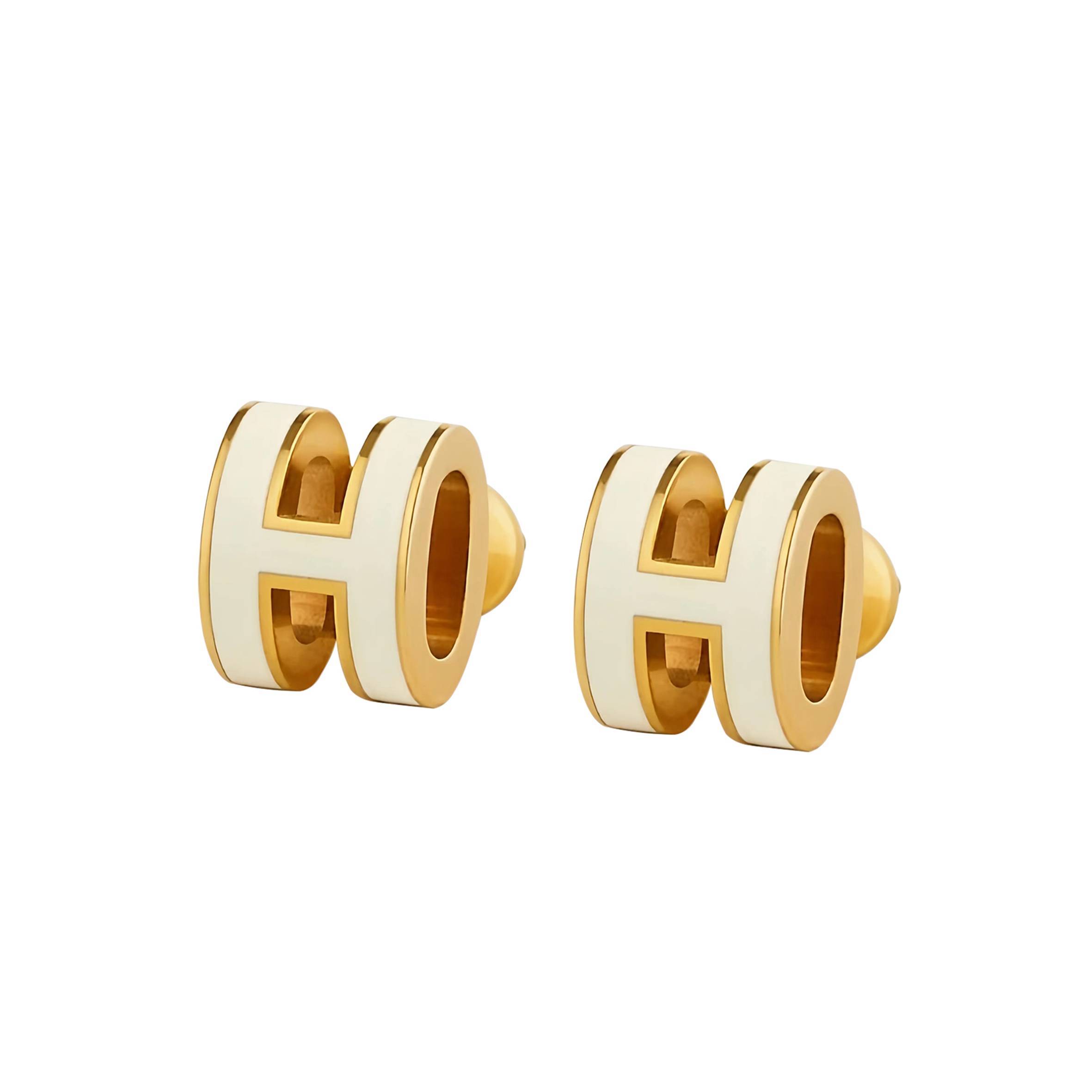 H**mes mini pop h earrings h608002f 49 (0.9*0.7cm)